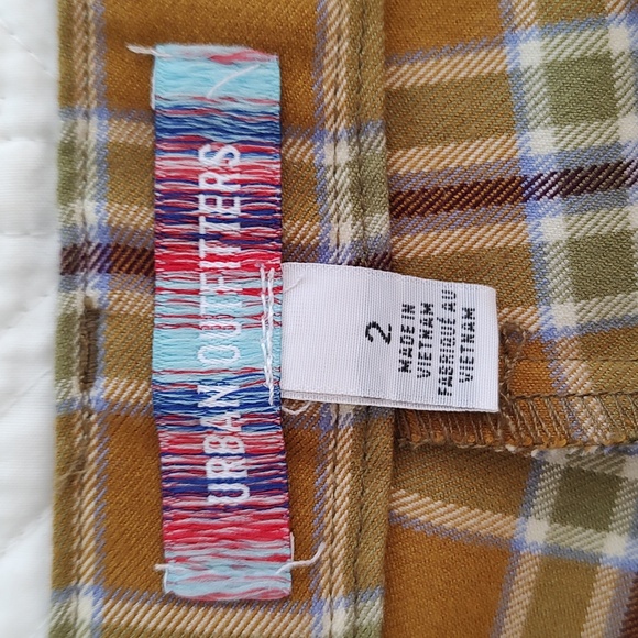 Urban Outfitter Plaid Flare Leg Front Pleat Trouser Pant / Size 2 - Picture 6 of 12
